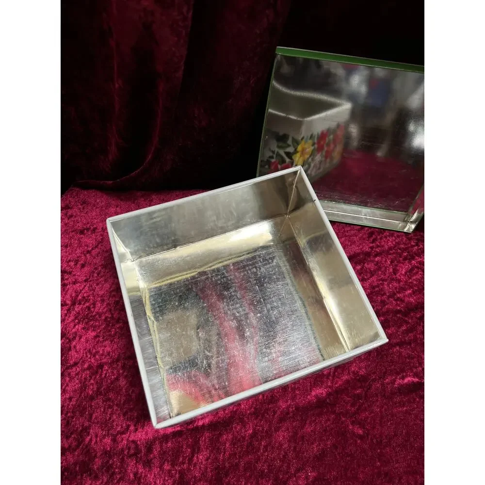 Vintage Tin Storage Box – Colorful Wildflower Print - Made In England